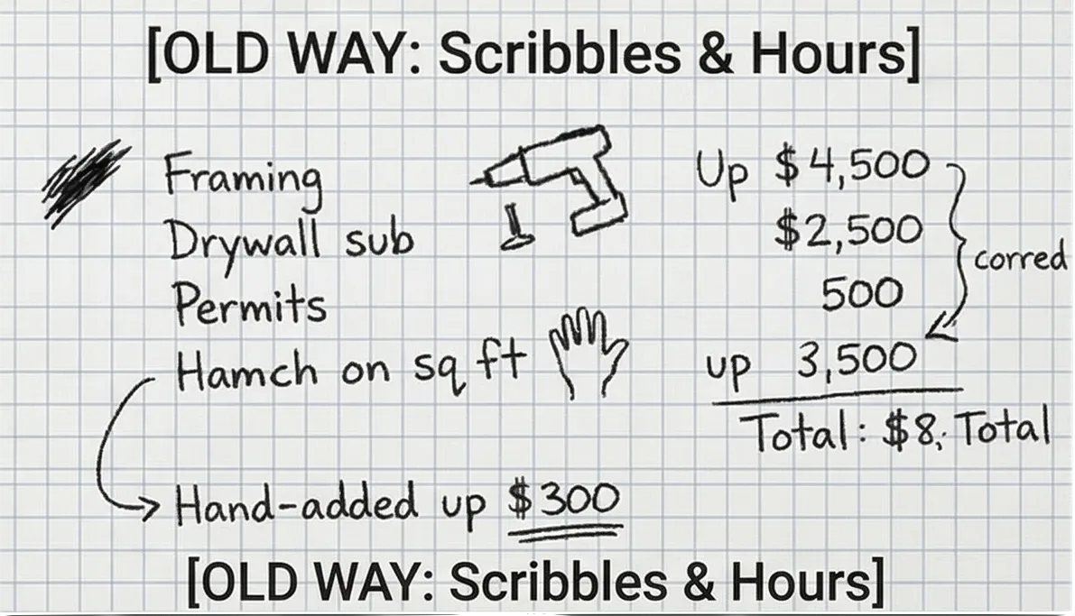 Old way: manual estimate