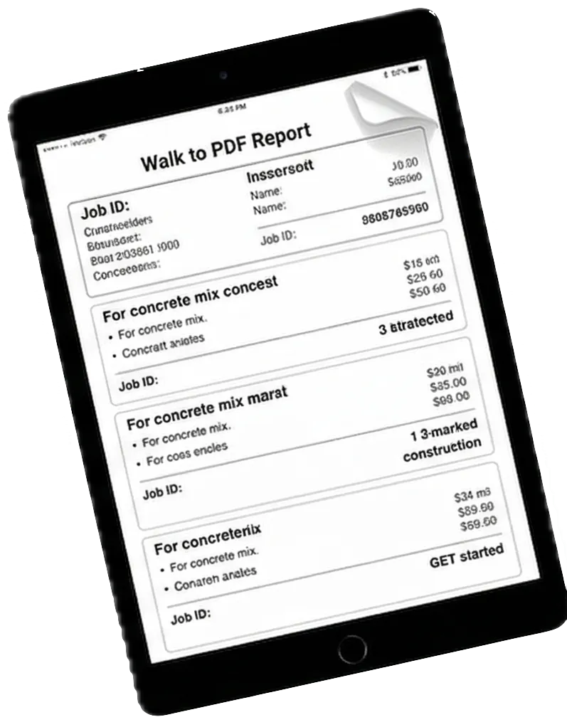 Tablet with estimate